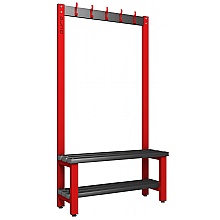 Cloakroom Unit red/ black poylmer slats