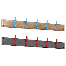 Pure Coat Hook Board, Wall-Mounted with Unbreakable Plastic Hooks