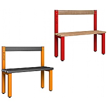 Pure Single-Sided Cloakroom Benches with Back Rest