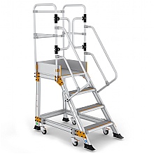 Weight Reactive Mobile Safety Steps, 4 Tread