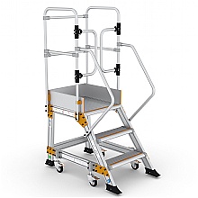 Weight Reactive Mobile Safety Steps, 3 Tread