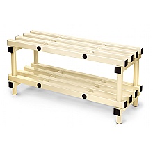 Plastic Cloakroom Bench, Cream