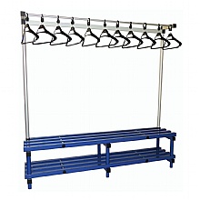 Plastic Cloakroom Unit with Hangers