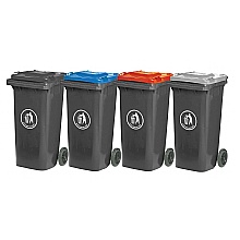 120 Litre Wheelie Bin With Various Coloured Lid Options