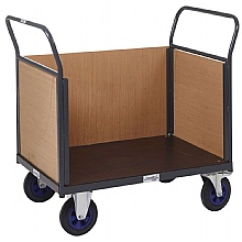Platform Trolley with Sides  Timber-Sided Industrial Truck UK