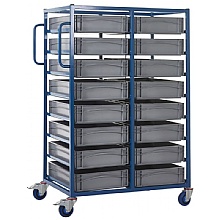 Tray Trolley with 16 x 120mm High Food Grade Containers