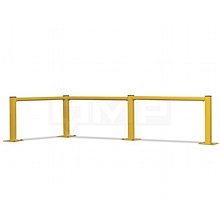single barrier round tube safety rails
