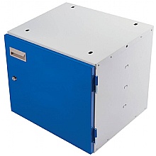 blue cupboard unit