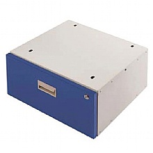 blue single drawer unit