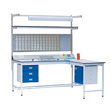ESD square tube workbench with extension