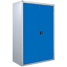 Standard industrial cupboard with blue doors