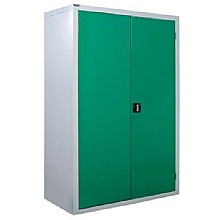 Standard industrial cupboard with green doors