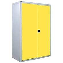 Standard industrial cupboard with yellow doors