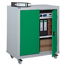 Mobile Workplace Cupboard 900mm Green