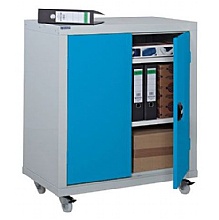 Mobile Workplace Cupboard 900mm Light Blue