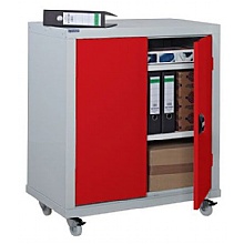Mobile Workplace Cupboard 900mm Red