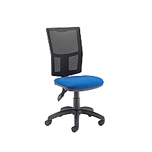 High Back Black Mesh Back Office Chairs, R/Blue
