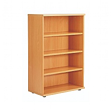 Beech Premium Bookcase, 1200mm high