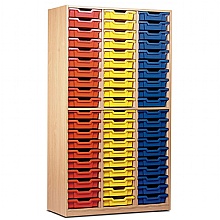 Wooden full ht.cupboard with 60 storage Trays