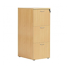 Nova Oak 3 drawer filing cabinet, with two keys