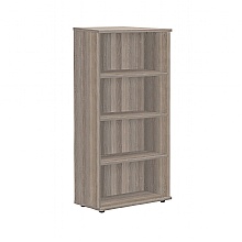 Grey Oak Premium Bookcase, 1600mm high