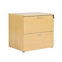 Nova Oak lateral double row filing cabinet, 2 draw
