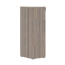 Grey Oak 4 drawer filing cabinet, with two keys