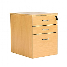 Nova Oak High Mobile Pedestal, 3 Drawers