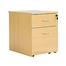 Nova Oak Low Mobile Pedestal, 2 Drawers