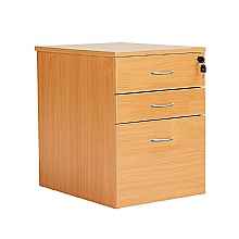 Beech High Mobile Pedestal, 3 Drawers