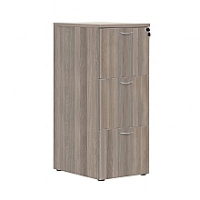 Grey Oak 3 drawer filing cabinet, with two keys