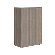 Grey Oak 1200mm high cupboard three shelves