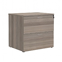 Grey Oak lateral double row filing cabinet, 2 draw