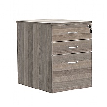Grey Oak High Mobile Pedestal, 3 Drawers