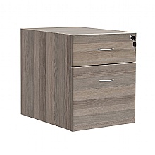 Grey Oak Fixed Pedestal, 2 Drawers