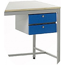 steel 2-drawer workbench unit