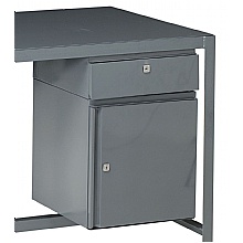 single steel drawer/ cupboard workbench unit