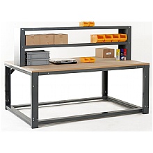 Height Adj. Workbench with Upper Shelf Unit