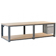 Height Adj. Workbench with Cupbaord/ Drawer Unit