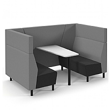 Meeting Pod Acoustic Booth with Upholstered Seating