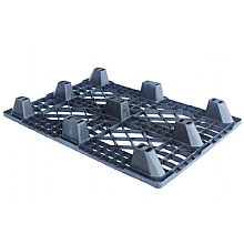 Euro Plastic Pallet Nestable, Underside with nine feet