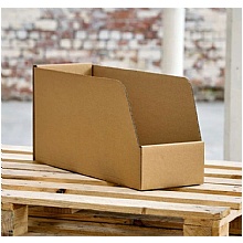 Cardboard Storage Bins, 300mm High  Eco-Friendly