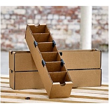 Cardboard Storage Bins Shelf Bins with 6 Compartments, 110 W