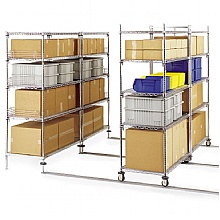 qwikTRAK Mobile Shelving System for heavy mobile storage