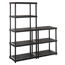 Plastic Shelving Unit, Mammoth 5 Shelf 100kg UDL Clip-Togeth