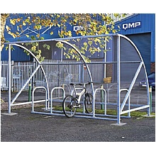 Dudley Cycle Shelter, Galvanised Frame with Perspex Roof