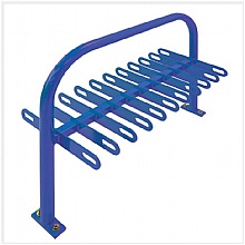 Scooter Rack, Double-Sided, Blue Powder-Coated Steel