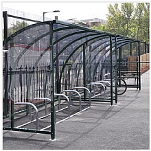 Kenilworth cycle shelter extended with Sheffield racks