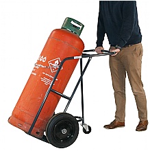 Apollo Single Cylinder Trolley, 400kg, Solid Wheels & Support Castors