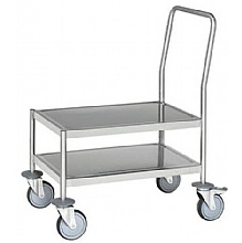 Stainless Steel Platform Truck, 100kg, 2 Shelves